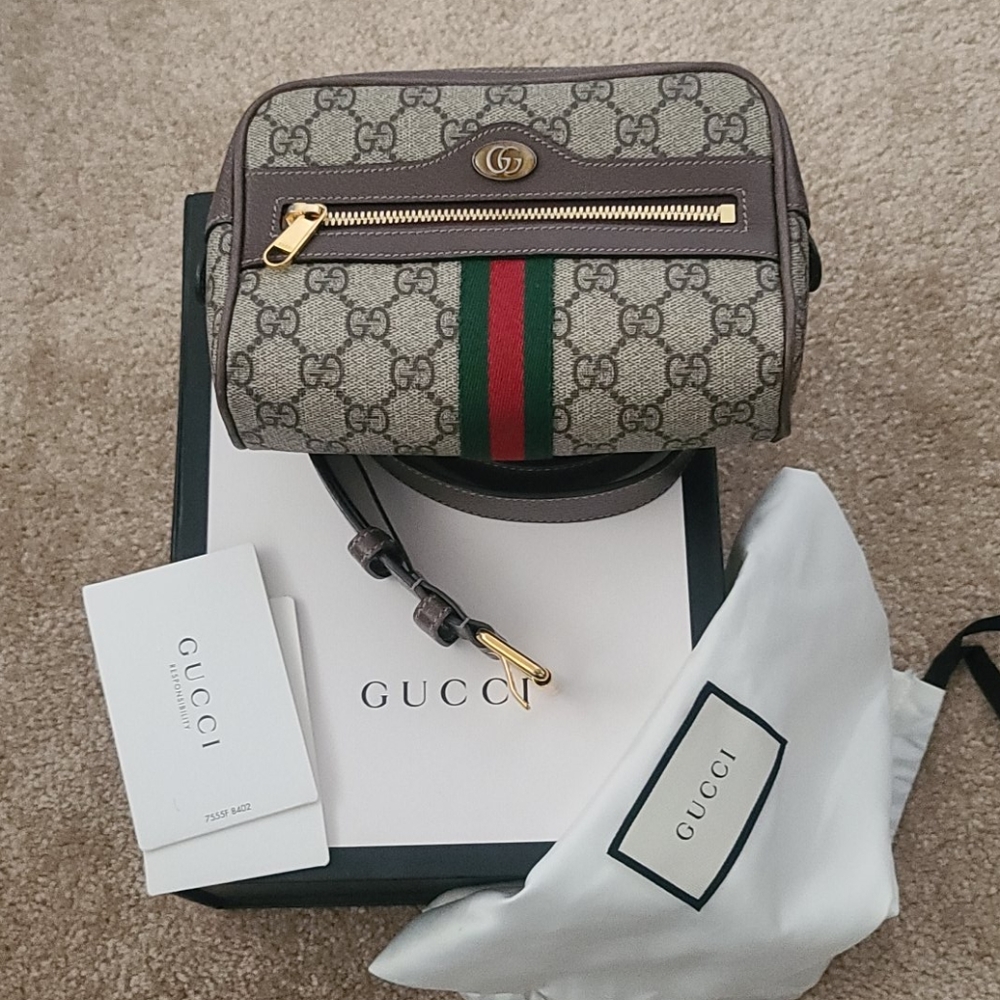 * SOLD * Authentic Gucci Ophidia Supreme Belt Bag